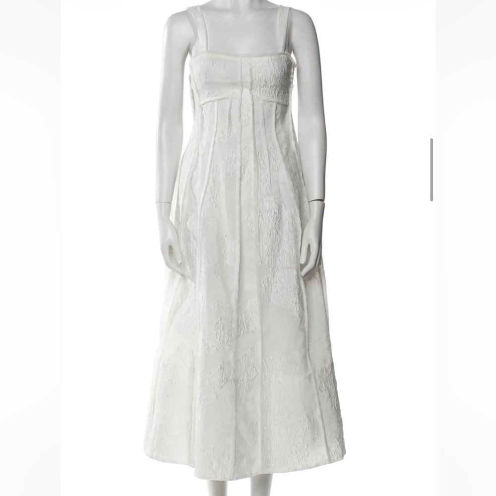 Simkhai jacquard white mini dress